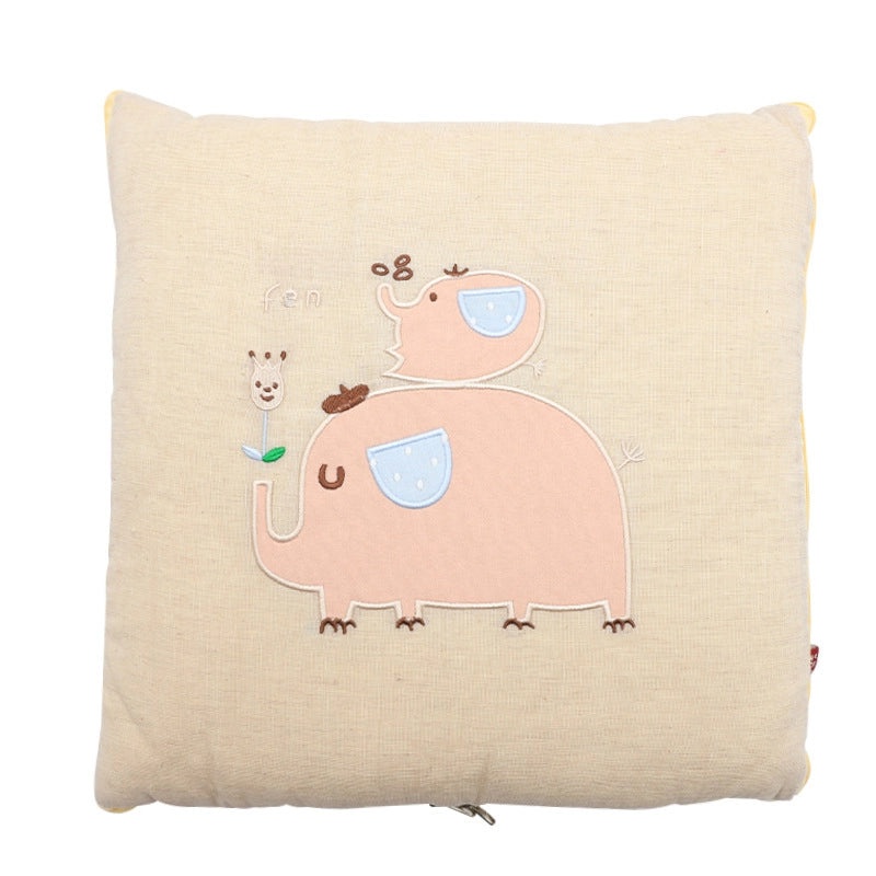 Cartoon House Pillow Quilt Multifunctional Dual-use Blanket and Pillow Two-in-One Soft Cozy Bedding|Home Textiles & Bedding