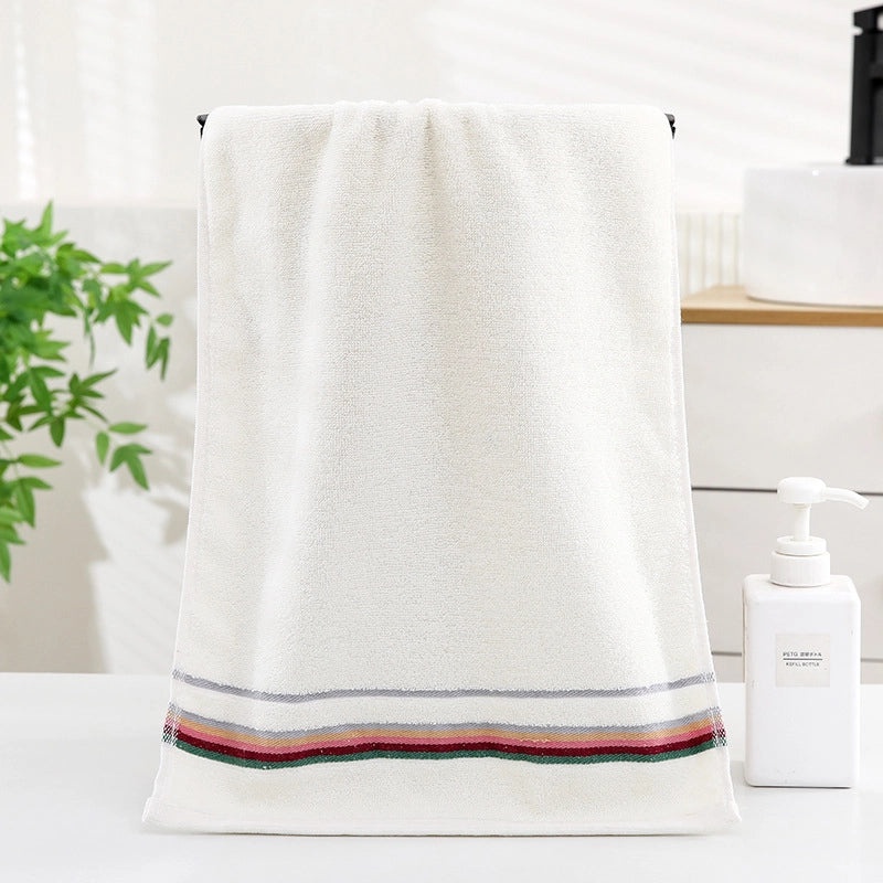 Pure Cotton Thickened Adult Face Towel with Watergrain Texture and Embroidered Logo|Home & Living Towels