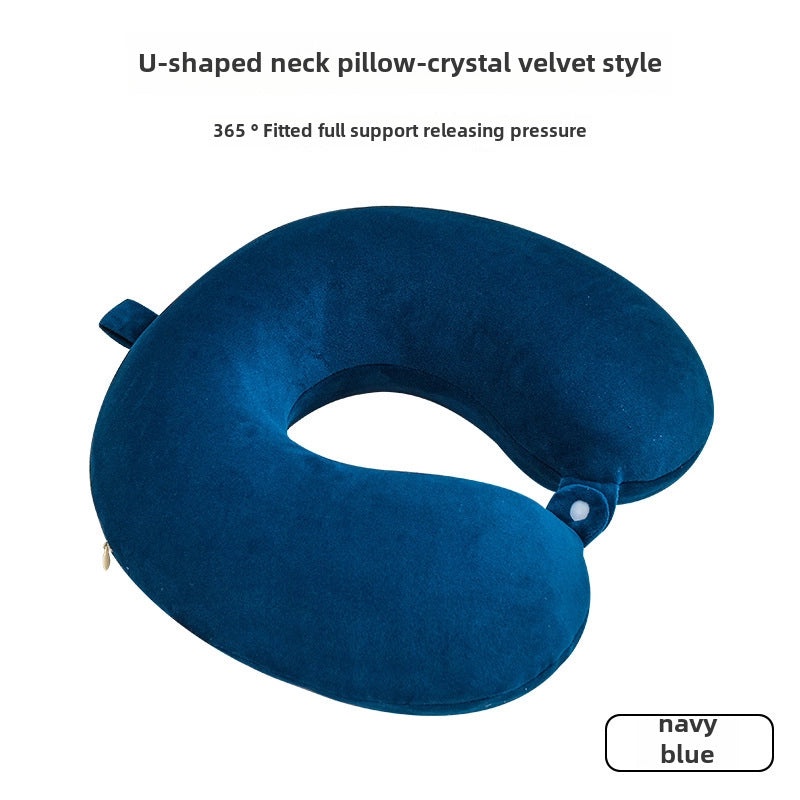Memory Foam U-Shaped Travel Neck Pillow for Car, Plane, Student Nap | Travel Accessories