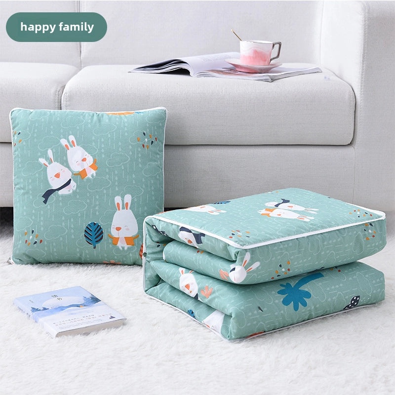 Dual-Use Home and Office Nap Pillow Quilt with Air Conditioning Feature, Printed and Foldable for Easy Storage|Home Textiles & Bedding