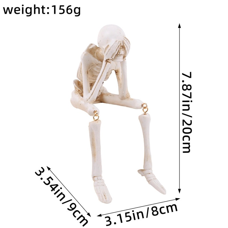 Gothic Halloween Skull Resin Ornament for Festival Decor|Home & Garden Decorations