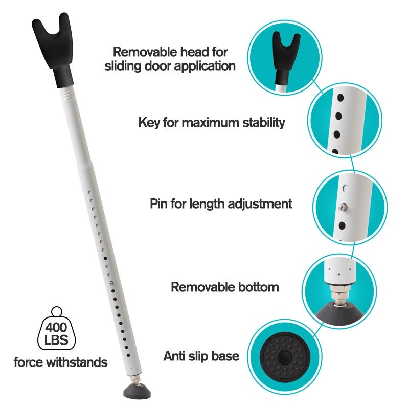 Adjustable Foldable Circular Arc Door Holder Pole for Gate and Glass Apartment Doors | Door Accessories