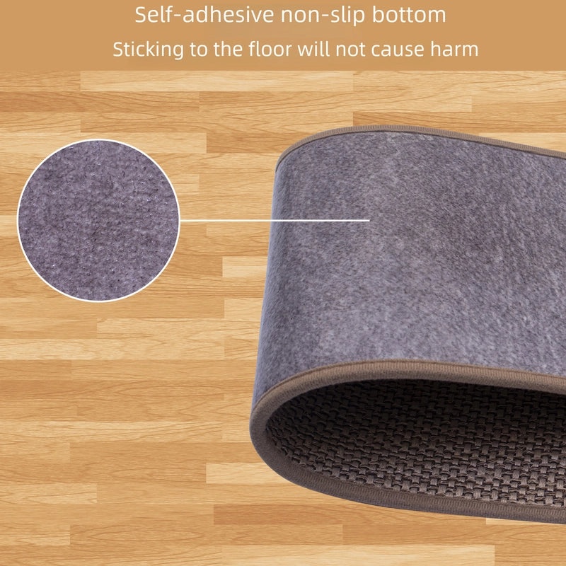 Japanese-style Non-slip Staircase Mat Imitation Linen Knitted Step Mat TPR Self-adhesive Silent Mat|Home Decor & Safety Accessories