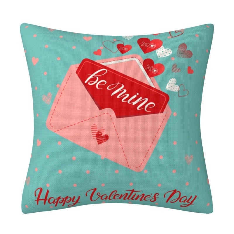 Heart Shaped Linen Pillow Covers Romantic Envelope Letter Design|Home Decor Pillows