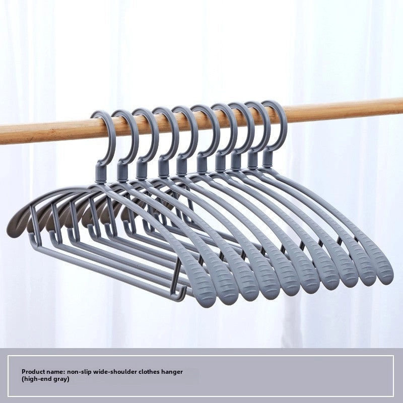 Seamless Wide Shoulder Non-slip Plastic Clothes Hanger for Adults | Home & Living Storage Solutions