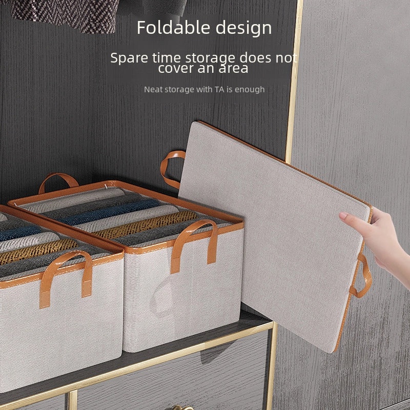 Foldable Polyester Cotton Storage Basket for Clothes | Home Storage Solutions