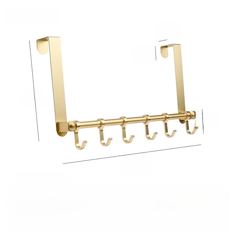 Punch-Free Space Aluminum Door Hook for Bedroom & Bathroom | Home Organization & Storage