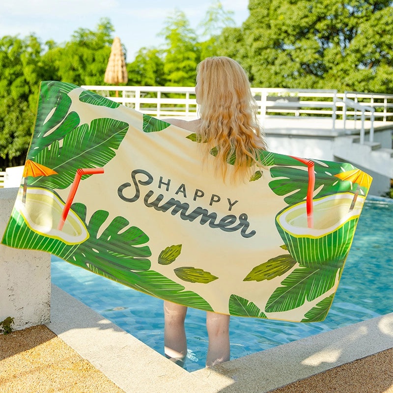 Cartoon Letter Superfine Fiber Beach Towel Casual Elegant Design|Beach Towels