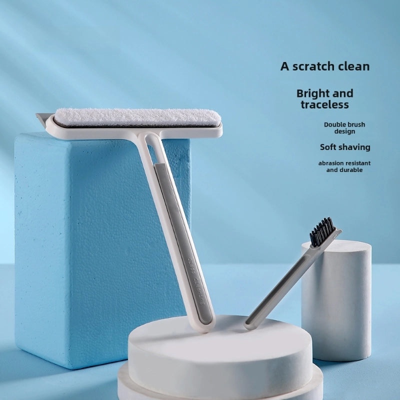 FaSoLa Multifunctional Window Cleaning Tool 4-in-1 Glass Scraper Brush Wiper | Home Cleaning Supplies