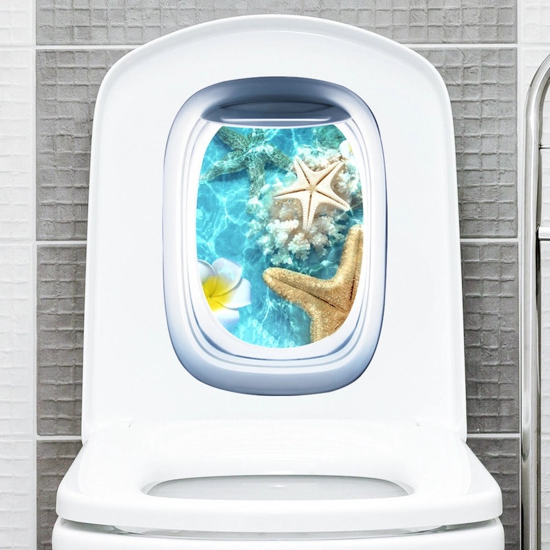 Elegant Landscape PVC Wall Sticker for Bathroom Decor|Home Decor & Wall Art