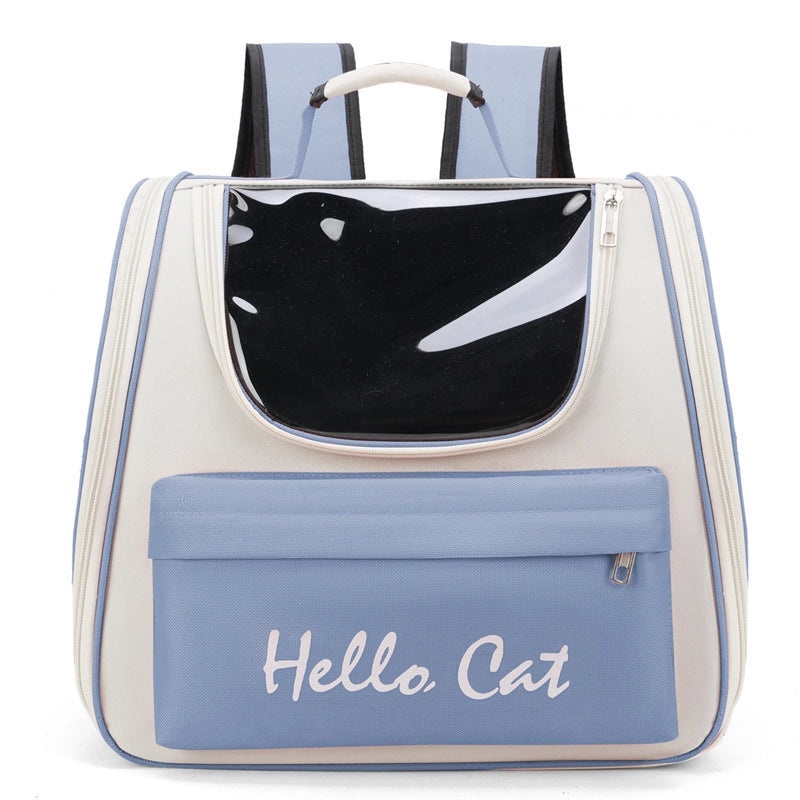 Portable Breathable Cat Carrier Bag Oxford Cloth Scratch Resistant Foldable Pet Backpack for Travel|Pet Carriers & Backpacks