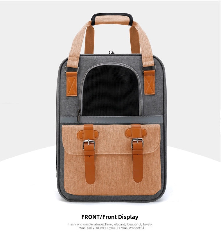 Portable Breathable Cat Carrier Bag Oxford Cloth Scratch Resistant Foldable Pet Backpack for Travel|Pet Carriers & Backpacks