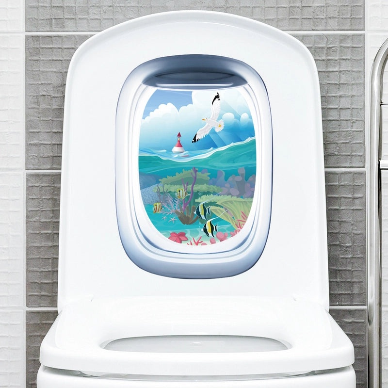 Elegant Landscape PVC Wall Sticker for Bathroom Decor|Home Decor & Wall Art