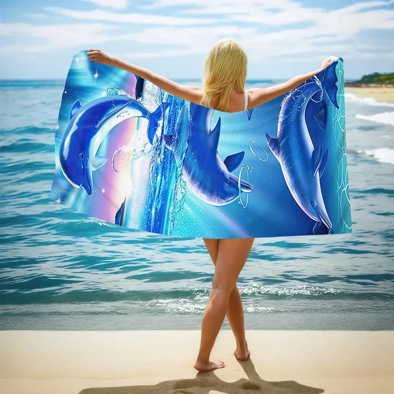 Elegant Floral Butterfly Beach Towel with Superfine Fiber for Casual Bathing|Beach Towels and Accessories