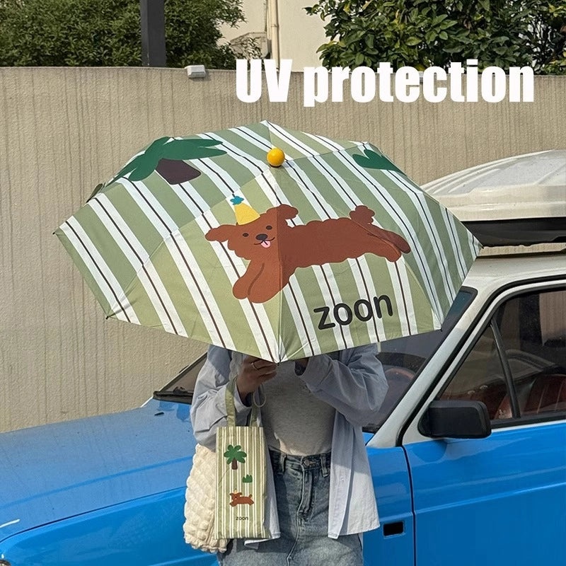 Haru Folding Designer Sun Umbrella for Women | High-grade UV Protection, Automatic, Dual-use | Women's Accessories|Umbrellas