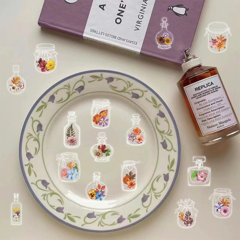 Floral Pet-Themed Pastoral Stickers Set|Home Decor & Stationery