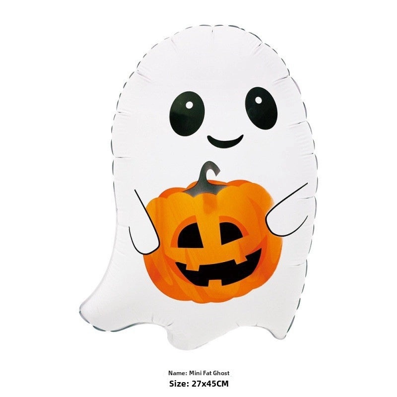 Halloween Ghost Spider Balloon Large Aluminum Foil Skull Man Pumpkin Decor|Halloween Decorations