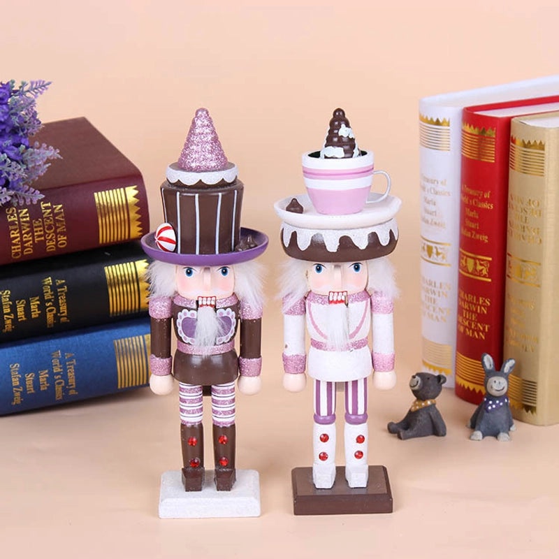 Hand-Painted 26CM Nutcracker Cake Man Figurine | Home Decor & Gifts