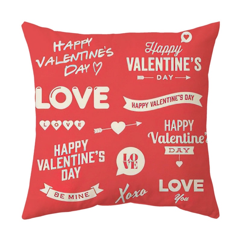 Valentine's Day Romantic Letter Landscape Plush Pillow Covers for Couch and Sofa Decor | Home Decor