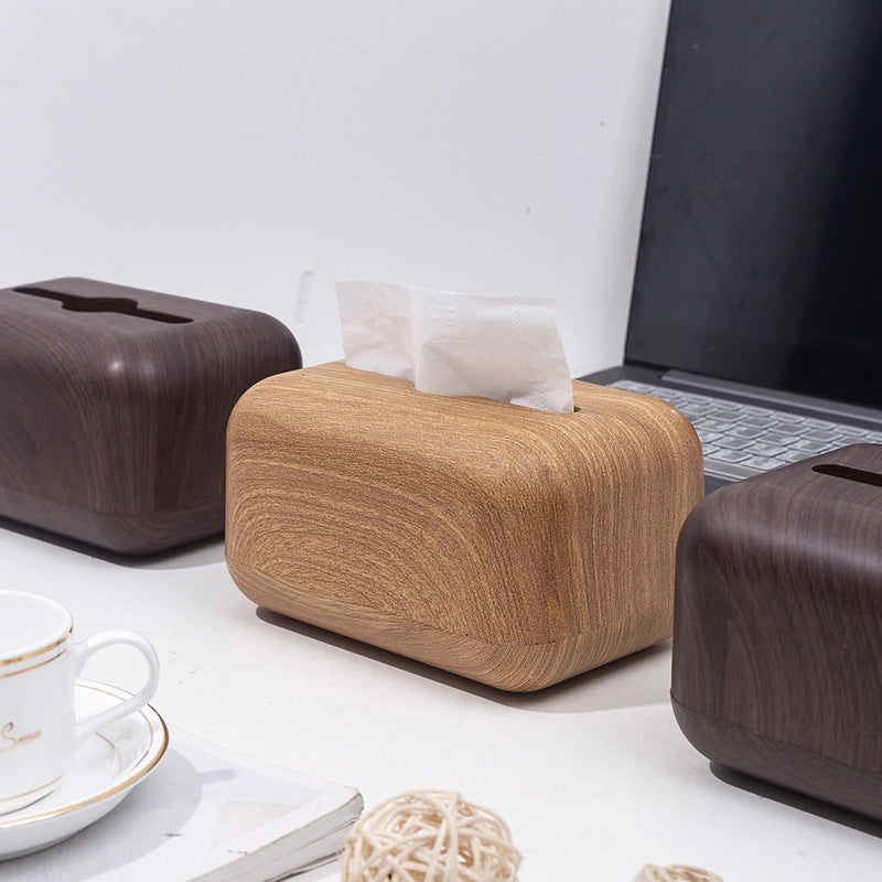 Black Walnut Imitation Wood Grain Tissue Box for Desktop Home Office Living Room | Home & Living Accessories