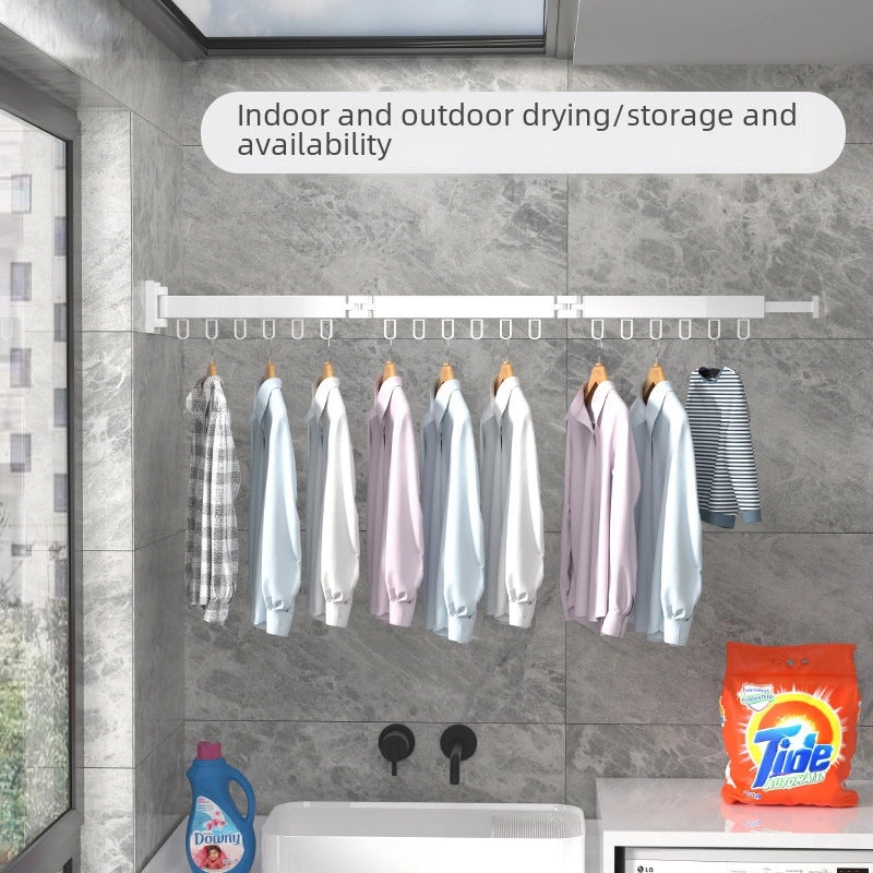 Invisible Telescopic Wall-Mounted Folding Drying Rack for Indoor Clothes and Quilts|Home & Living/Storage & Organization