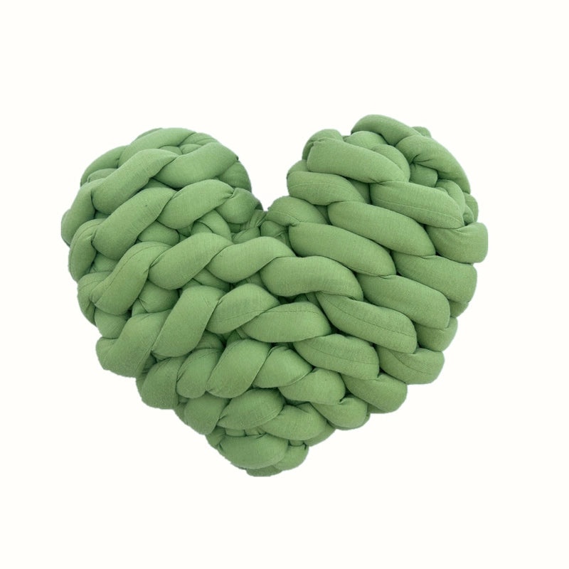 Handmade Nordic Heart-shaped Pillow DIY Core-filled Yarn Woven Cushion Photography Props|Home Decor & Photography Props