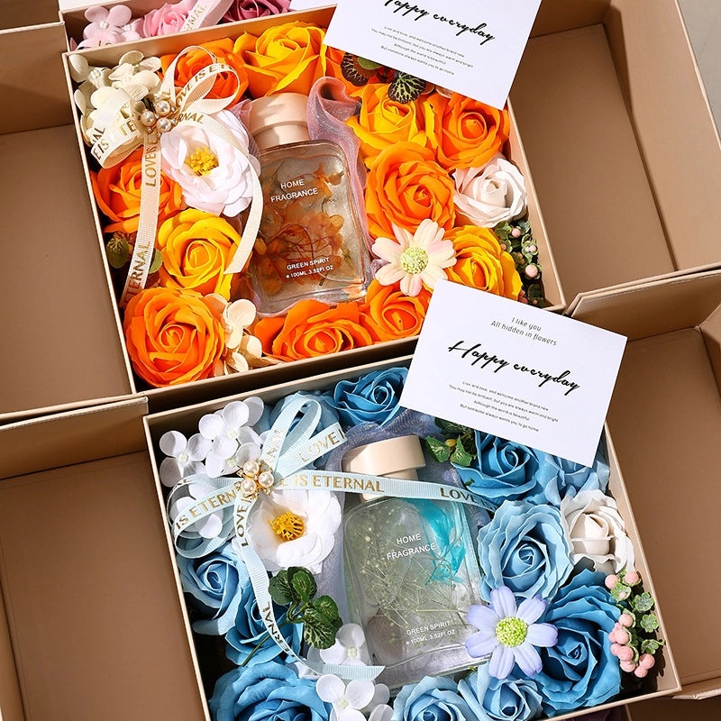 Romantic Rose Soap Flower Bouquet for Valentine's Day Party Favors and Date Decorations | Party Supplies
