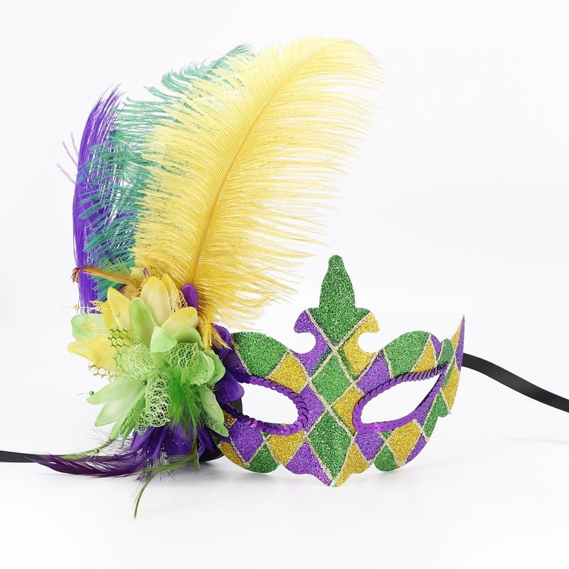 Easter Mardi Gras Feather Plastic Party Mask Selfie Props Holiday Accessories 1 Piece|Party Supplies & Accessories