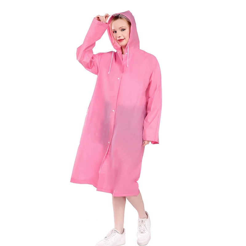 Thickened Disposable Adult Rain Poncho Lightweight EVA Outdoor Travel Raincoat with Logo Printing|Rain Gear & Ponchos