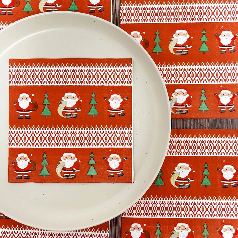 Nordic Christmas Tableware Set with Santa Claus and Tree Design|Home & Garden > Kitchen & Dining > Tableware & Serveware