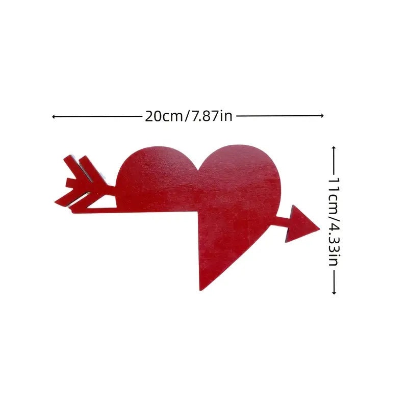 Minimalist Heart Letter Wood Door Frame Wall Art for Valentine's Day | Home Decor