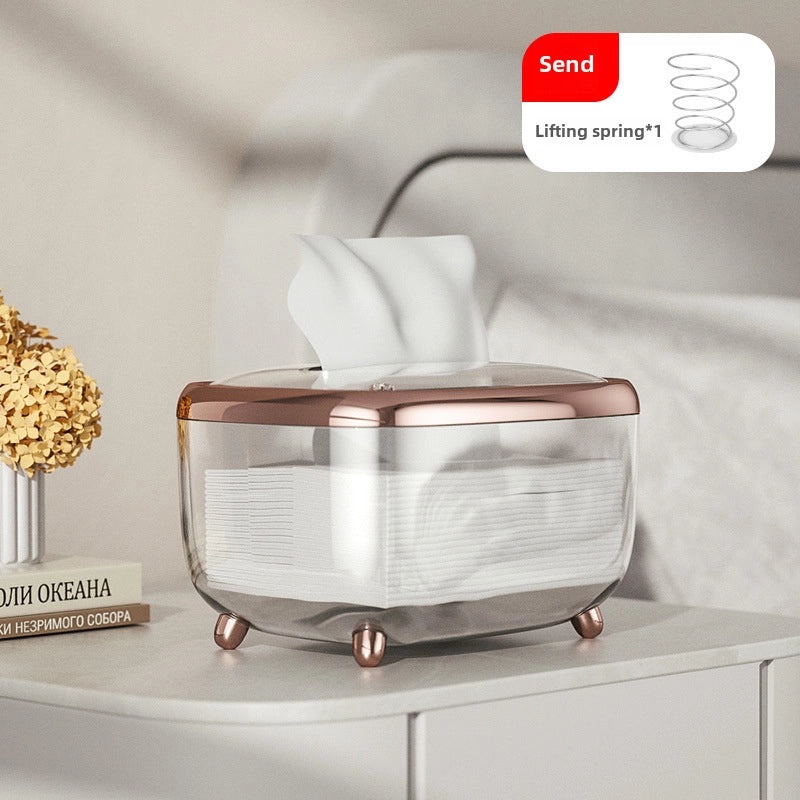 Modern Transparent Tissue Box Napkin Holder High-end Minimalist Living Room Storage | Home Decor Storage Organizers