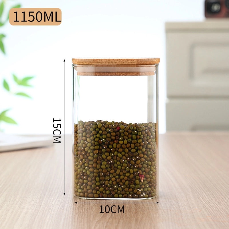 Minimalist Solid Color Wooden Glass Storage Box for Home Organization|Home Storage Containers