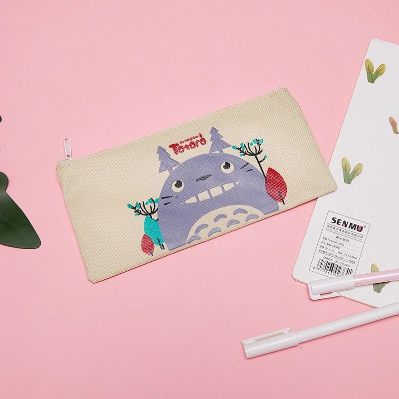 2 Pieces Red Leather Pencil Cases Simple Design for Office, School, and Home Use|Stationery & Office Supplies