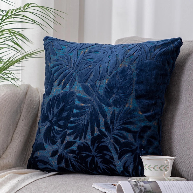 Maple Leaf Velvet Cushion Large Backrest Pillow for Office Nap Living Room Bedside|Home Decor Cushions