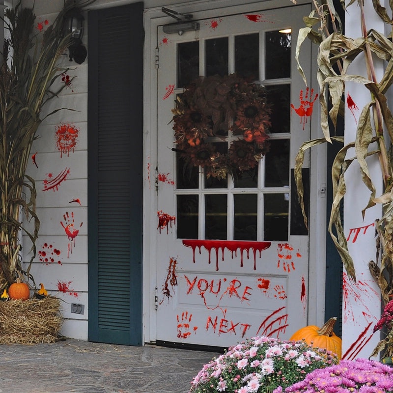 Halloween Skull Blood Stain PVC Wall Sticker for Casual Home Decor|Halloween Decorations