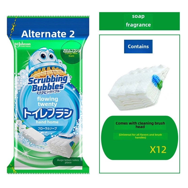 Japanese SC Johnson Disposable Toilet Brush with Cleaner & Replacement Head | Home Cleaning Supplies