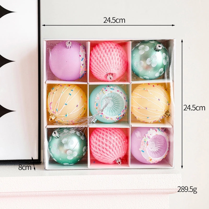 Christmas Sweet Ball Horse Plastic Ornaments Set | Christmas Decorations