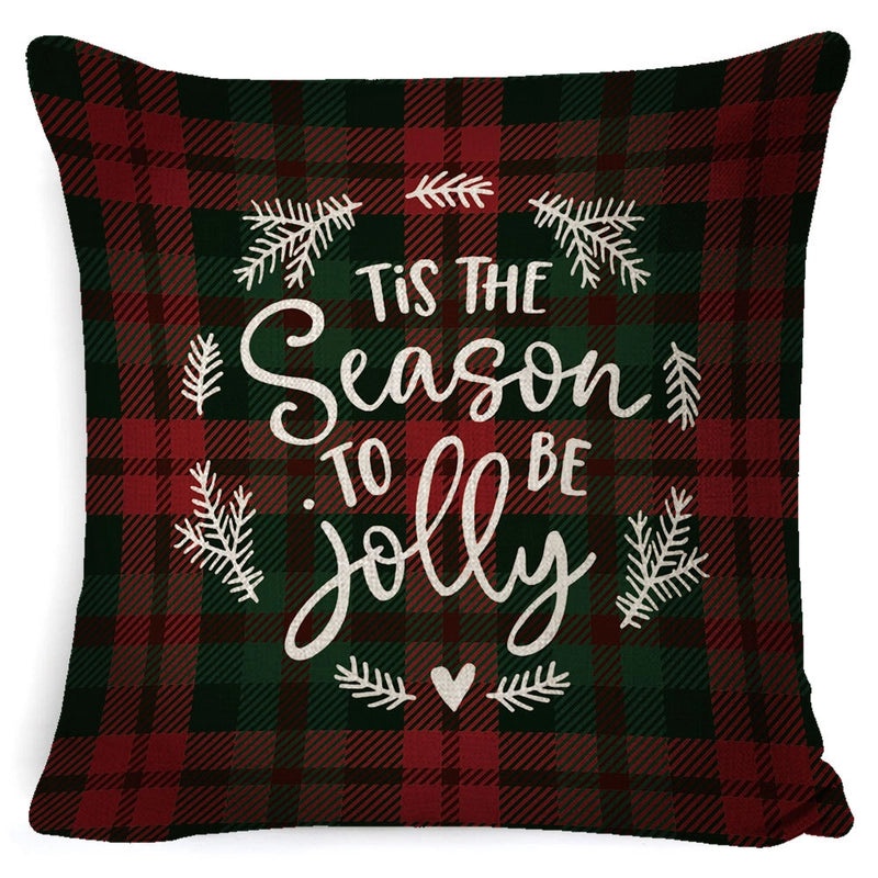 European Style Linen Christmas Pillow Cover for Sofa Cushion Cozy Home Decor|Home Decor & Accessories
