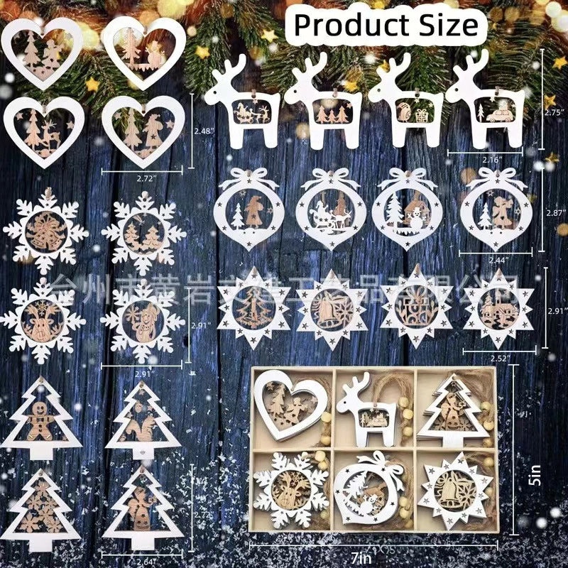 Creative Santa Claus Wooden Ornaments for Christmas Tree Top | Christmas Decorations