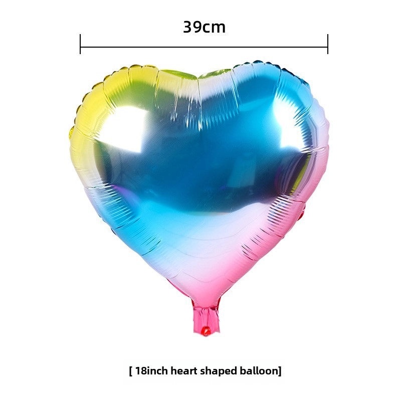 18 Inch Heart-Shaped Aluminum Foil Balloon for Wedding Valentine’s Day New Year Decoration | Party Supplies & Balloons