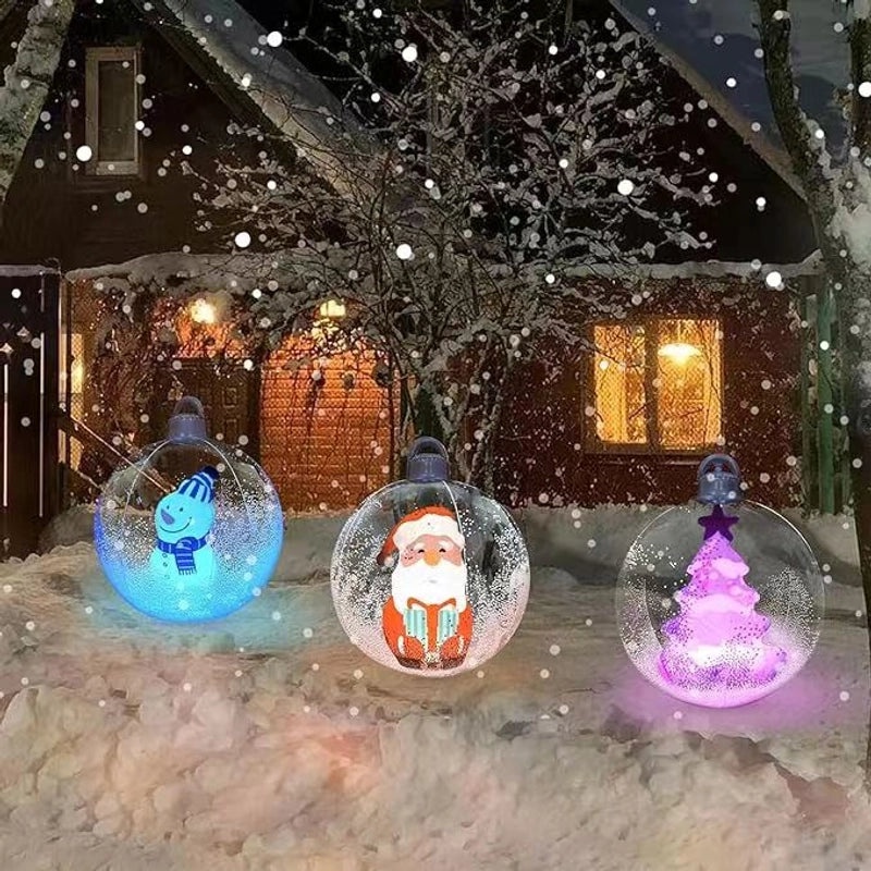 Christmas Pastoral Tree Santa Claus Snowman PVC Decorative Props for Festival Party|Seasonal Decorations