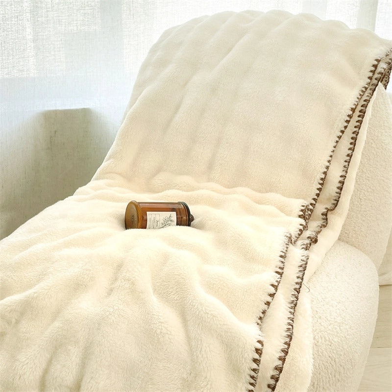 Cozy Solid Color Polyester Throw Blanket for Couch and Sofa Decor | Home Textiles & Accessories