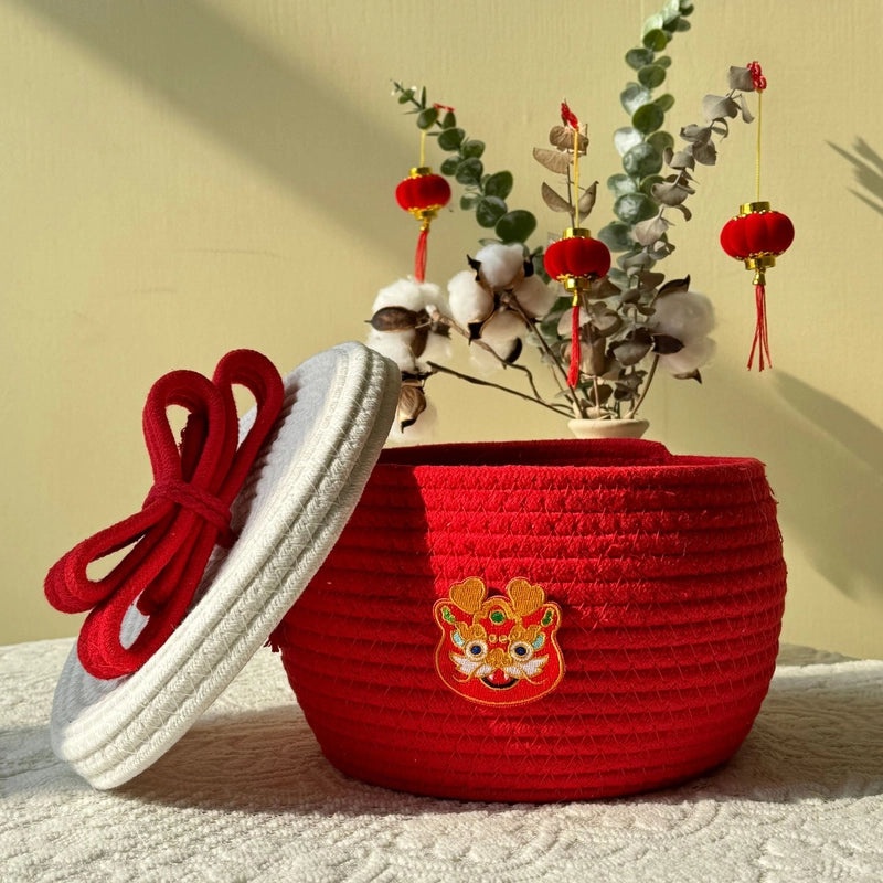 Adorable Cartoon Print Cotton Rope Storage Basket Organizer|Home Storage & Organization