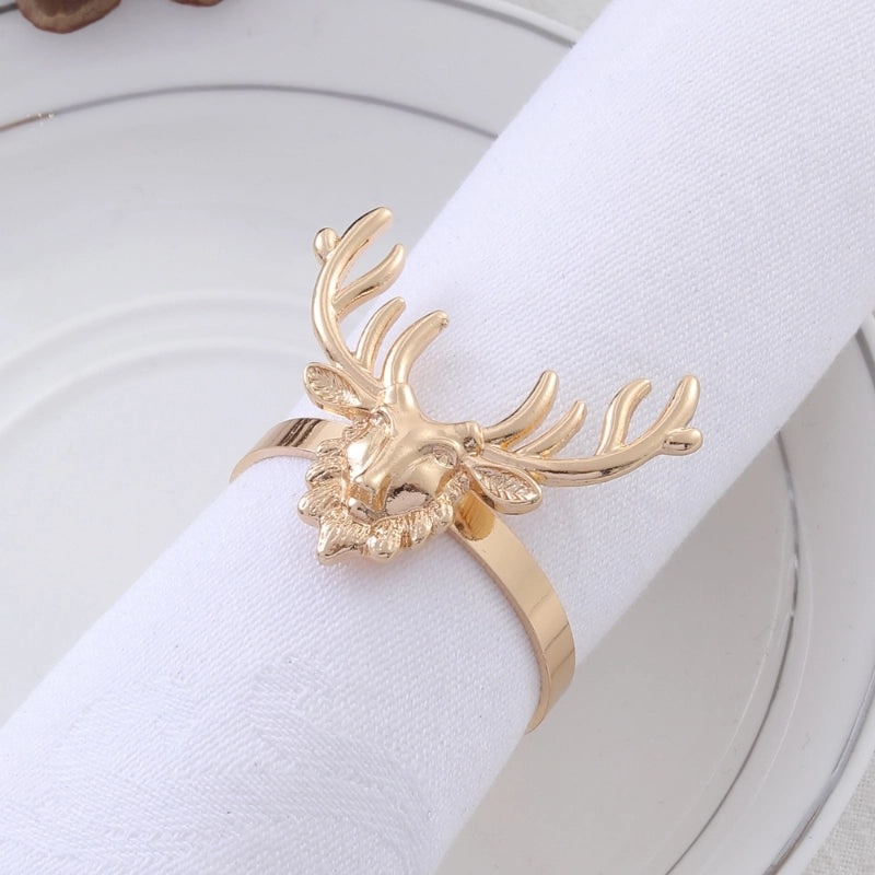 Christmas Casual Vacation Solid Color Alloy Napkin Ring for Home Daily Use|Home Decor & Tableware