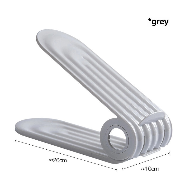 Adjustable Double-layer Plastic Folding Shoe Rack Space-saving Thickened Household Storage Organizer|Home Storage & Organization