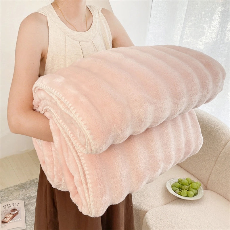 Cozy Solid Color Polyester Throw Blanket for Couch and Sofa Decor | Home Textiles & Accessories
