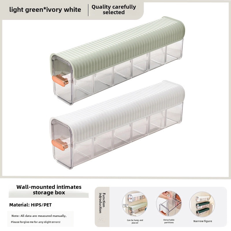 Transparent Wall-mounted Underwear Storage Box for Socks and Bra | Home Storage & Organization