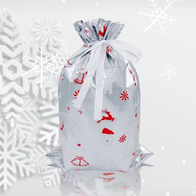 Santa Claus Drawstring Gift Bag for Christmas and Halloween Candy Packaging|Holiday Party Supplies