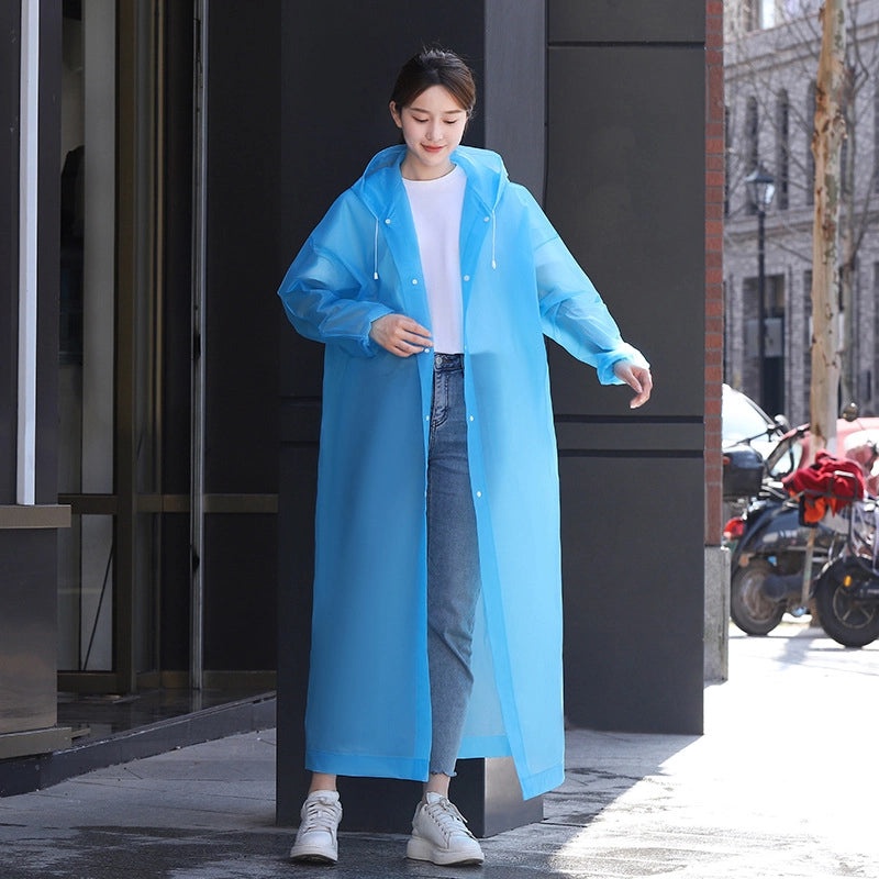 Thickened Disposable Adult Rain Poncho Lightweight EVA Outdoor Travel Raincoat with Logo Printing|Rain Gear & Ponchos